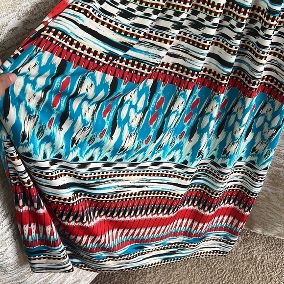 Papillon Women’s Multicolor Low Cut Maxi Dress Size XL - Picture 7 of 14